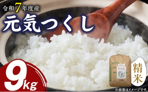 【先行受付】元気つくし（精米）9kg【令和7年度産米】