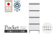 ランドリー収納 【ポケット 35 LO】 ホワイト つや有_Qd084-01