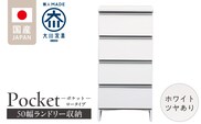 ランドリー収納 【ポケット 50 LO】 ホワイト つや有_Qd087-01