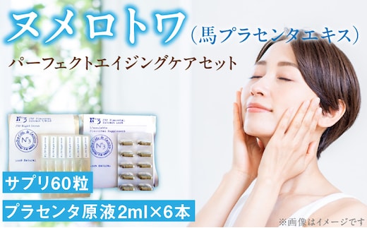 ヌメロトワパーフェクトエイジングケアセット(サプリ60粒・プラセンタ原液2ml×6本)_Qp024