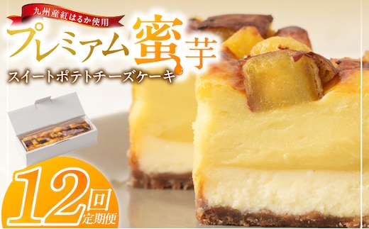 九州産紅はるかの焼き芋を使ったプレミアム蜜芋スイートポテトチーズケーキ 12回定期便_Tk041