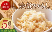【定期便2回】【令和8年産 新米】福岡県産ブランド米元気つくし 玄米 5kg×2回 _Tk115-02