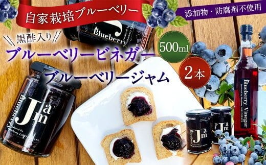 セット】黒酢入り ブルーベリービネガー(ブルーベリー酢)1本