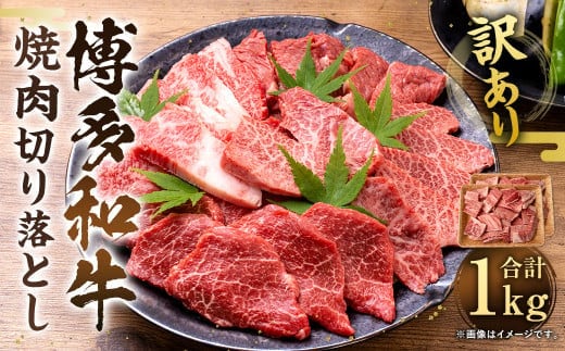 訳あり!博多和牛焼肉切り落とし 1kg(500g×2パック)