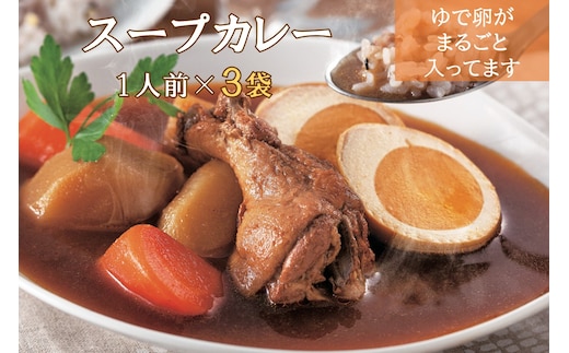 具材たっぷりチキンスープカレー 3袋入り【A-853】