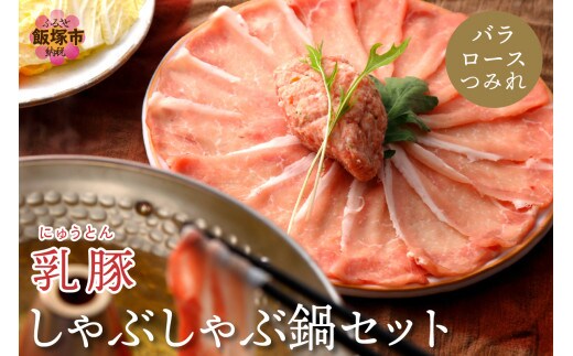 乳豚 しゃぶしゃぶ鍋Ａセット(ロース・バラ・つみれ) 【A7-038】