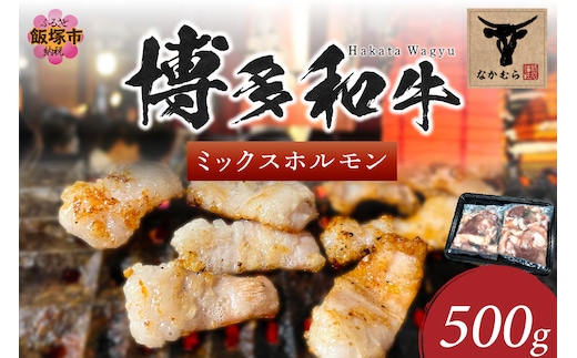 ＜なかむら謹製＞【博多和牛】博多和牛ミックスホルモン500g【A5-458】