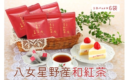 八女星野産和紅茶10P入×6袋【A5-254】