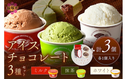 カカオ研究所 アイスチョコレートセット(3個入り)【A6-017】