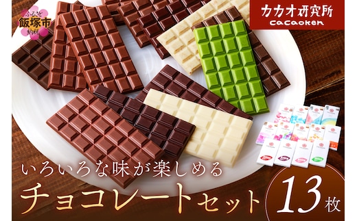 カカオ研究所のチョコレートセット(13枚)【E-089】