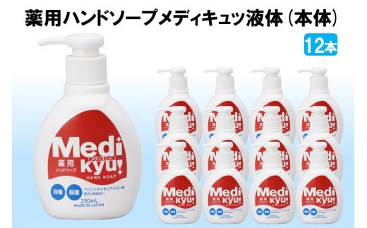 薬用ハンドソープ メディキュッ 液体 本体 250ml×12本【A-830】