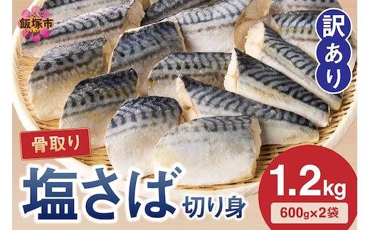 【訳あり】骨取り 塩さば切り身(600gx2袋)【A2-152】