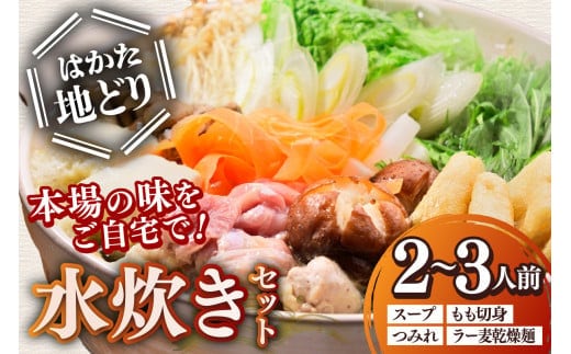 はかた地どり 水炊きセット(2～3人)【A8-076】