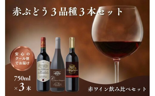 W201 赤ぶどう3品種 3本セット【B-215】