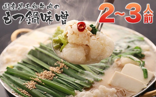 【もつ鍋一藤】国産黒毛和牛肉のもつ鍋味噌（2～3人前）博多もつ鍋