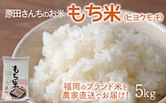 令和5年産「原田さんちのお米」もち米（ヒヨクモチ）5ｋｇ