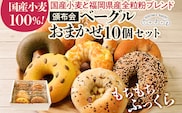 【無添加／国産】ベーグルセット（国産小麦と福岡県産全粒粉ブレンド） 10種 やわらかい パン 詰め合わせ 冷凍 無添加 福岡県 福岡 九州 グルメ お取り寄せ ※沖縄・離島は配送不可
