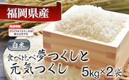 令和7年産　福岡県産米食べ比べ<白米>「夢つくし」と「元気つくし」セット　計10kg【11月上旬頃より順次出荷予定】