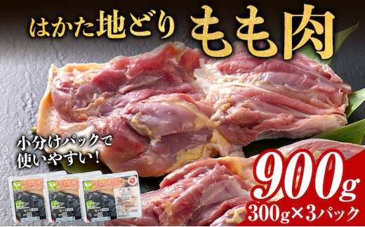 はかた地どり もも肉 900g 300g×3パック 小分け 福岡県産 地鶏 鶏もも肉 モモ肉 とり肉 冷凍 地どり チキン 唐揚げ 水炊き おうちごはん お取り寄せ グルメ ギフト