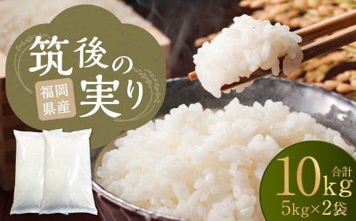 筑後の実り 10kg(5kg×2袋) 【2026年1月下旬から順次発送予定】 米 白米 ブレンド ご飯 国産 贈り物 福岡県 筑後市