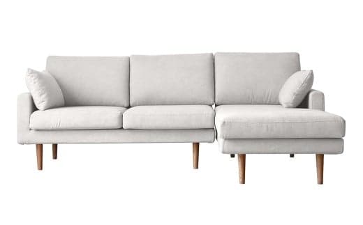 【ライトブルー】 高野木工 LEO SOFA レオソファ カウチタイプ 2人掛け (左肘) + シェーズロング (右肘) オーク脚 【5年保証】 ソファ カウチソファ シェーズロングソファ インテリア 家具 九州 福岡県 筑後市