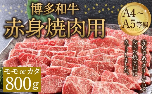 博多和牛 A4~A5等級 赤身 焼肉用 800g 和牛 焼肉 牛肉