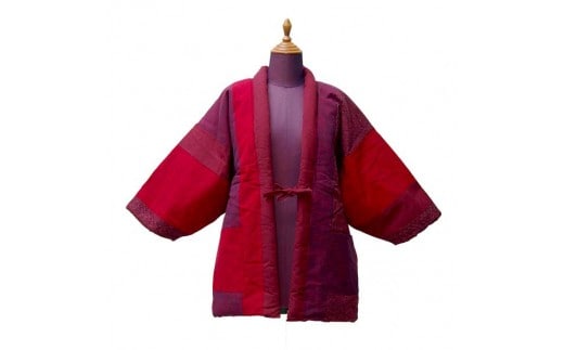 608.婦人切り替えはんてん 赤