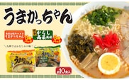 CE-048 うまかっちゃん５食・博多からし高菜風味５食（計10食セット）