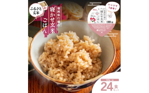 DN-001_【ふるさと玄米】寝かせ玄米ごはんパック 福岡県行橋市産【160g×24食セット】