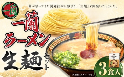 【寄附額改定↓】一蘭ラーメン生麺セット(3食入)一蘭 ラーメン 生麺 麺 豚骨 詰め合わせ