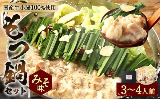 もつ鍋セット(みそ味) 3~4人前 モツ 味噌
