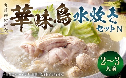 華味鳥 水炊きセットN （ 2 ～ 3人前 ） 水炊き セット 鍋料理 お鍋 料理 鶏肉 鶏 肉 お肉 にく ニク 華味鳥 ポン酢 ぽん酢 スープ ブランド鶏 冷凍