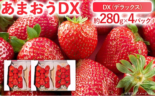 【2026年2月上旬より順次発送】 あまおうDX 約280g×4パック いちご 苺 フルーツ 果物 くだもの 福岡県 福岡 九州 グルメ お取り寄せ