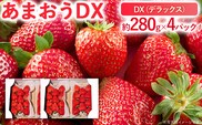 【2026年2月上旬より順次発送】 あまおうDX 約280g×4パック いちご 苺 フルーツ 果物 くだもの 福岡県 福岡 九州 グルメ お取り寄せ