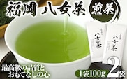 福岡 八女茶 煎茶 200g（100g×2袋）お茶 緑茶 原野製茶 奥八女 八女 茶葉 福岡県 福岡 九州 グルメ お取り寄せ メール便（ポスト投函）