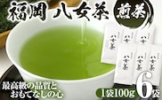 福岡 八女茶 煎茶 600g（100g×6袋） お茶 緑茶 原野製茶 奥八女 八女 茶葉 福岡県 福岡 九州 グルメ お取り寄せ