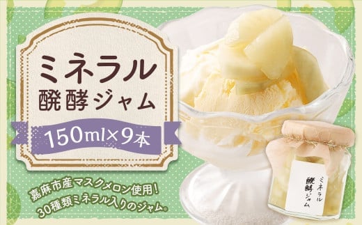 ミネラル醗酵ジャム 9本セット (150ml×9本) ジャム 発酵 メロン マスクメロン ミネラル