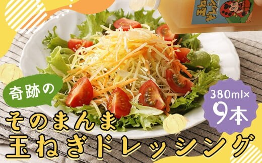 奇跡のそのまんま 玉ねぎドレッシング 9本セット (380ml×9本) ドレッシング 調味料 無添加 ノンオイル