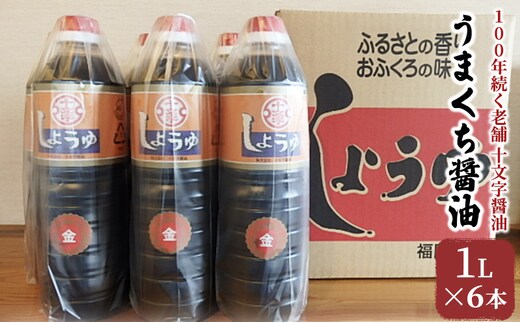 醤油 詰め合わせ 1L×6本 九州うまくち醤油 こいくち しょうゆ 濃口醤油 九州醤油 調味料 老舗 十文字醤油 