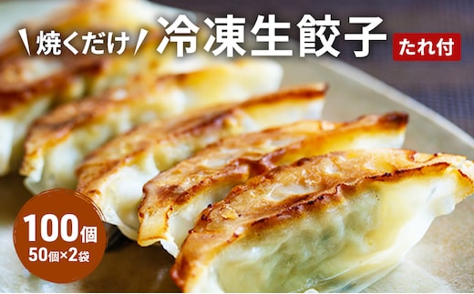 餃子 セット 100個 (50個×2袋) 餃子のタレ付 生餃子 ぎょうざ ギョウザ 肉 にく お肉 加工品 一品香甘木店 ※配送不可：離島 