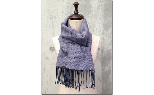 ito to iro 手染め・手織り仕上「ストール」メリノウール100% 網代斜紋・グレー ファッション小物 