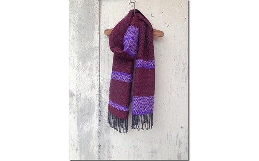 ito to iro 手染め・手織り仕上 メリノウール100％ クラックル織りストール ファッション小物 