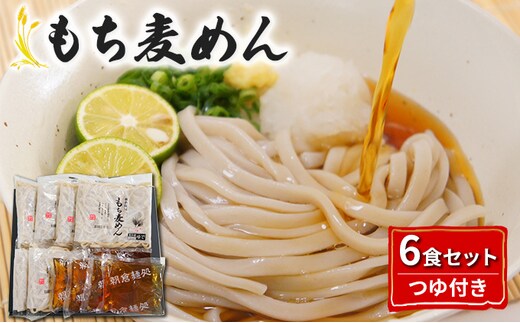 うどん もち麦 めん つゆ セット 各6食 配送不可 離島 麺類 調味料 