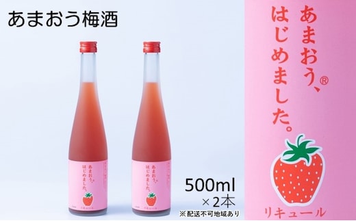 梅酒 あまおう梅酒 あまおうはじめました。500ml×2本 お酒 アルコール アルコール飲料 苺 フルーツ 飲み会 甘いお酒 宅飲み 