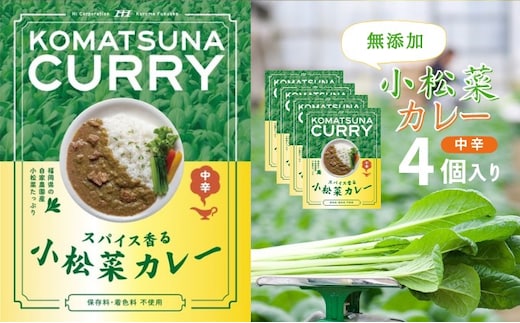 小松菜カレー 4個 加工食品 惣菜 レトルト 