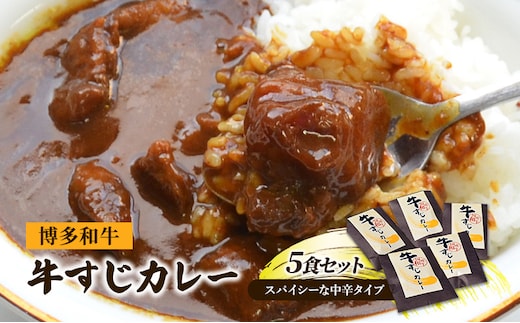 レトルトカレー セット 5食 博多和牛 牛すじカレー 200g×5 レトルト カレー 牛肉 肉 お肉 レトルト食品 じっくり煮込んだバリうま ゴロッと入ったコラーゲン♪ 
