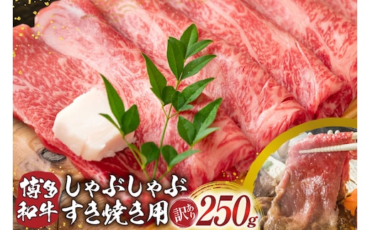 訳あり 博多和牛 しゃぶしゃぶ すき焼き 250g [MEAT PLUS 福岡県 宇美町 um40azp010056] ふるさと納税 牛肉 肉 肩ロース 肩バラ モモ肉 バラ肉 和牛 牛しゃぶ 牛すき 冷凍