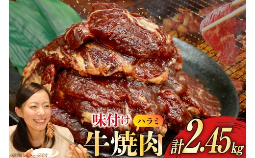 牛肉 味付け牛 サガリ 350g 7袋 計約2.4kg [小林食品 福岡県 宇美町 um40azo890014] 肉 サガリ 焼き肉 個包装