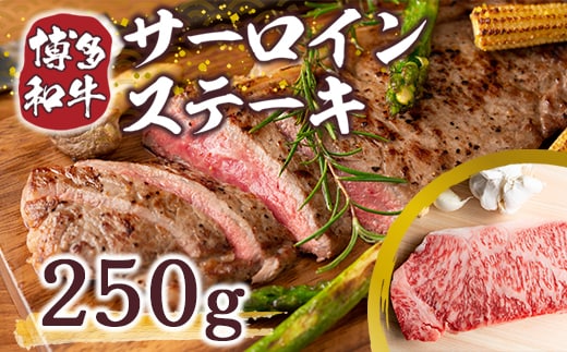 博多和牛 サーロイン ステーキ 250g 1枚 [MEAT PLUS 福岡県 宇美町 um40azp010008] 牛肉 サーロインステーキ 肉 和牛
