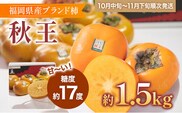 福岡県産ブランド柿「秋王」約1.5kg(4-6玉)